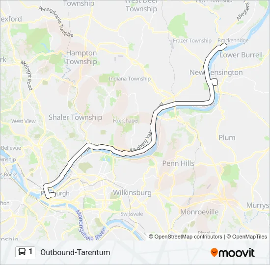 1 Bus Line Map
