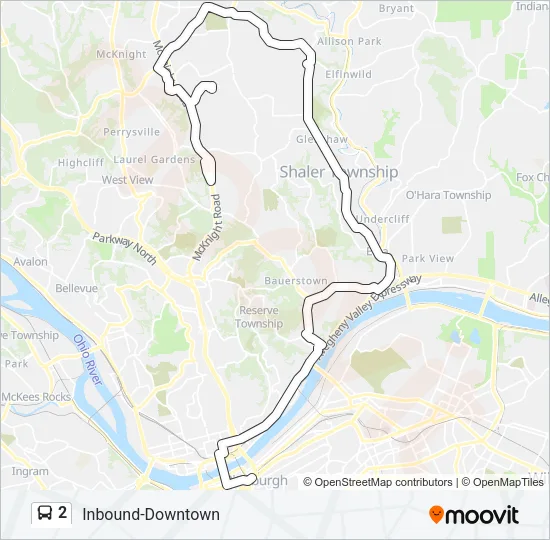 2 Bus Line Map