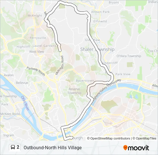 2 Bus Line Map