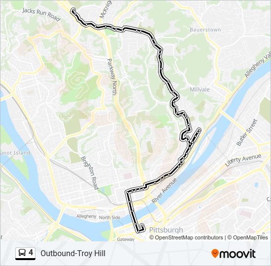 4 bus Line Map