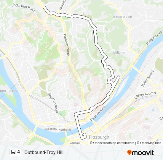 4 Bus Line Map