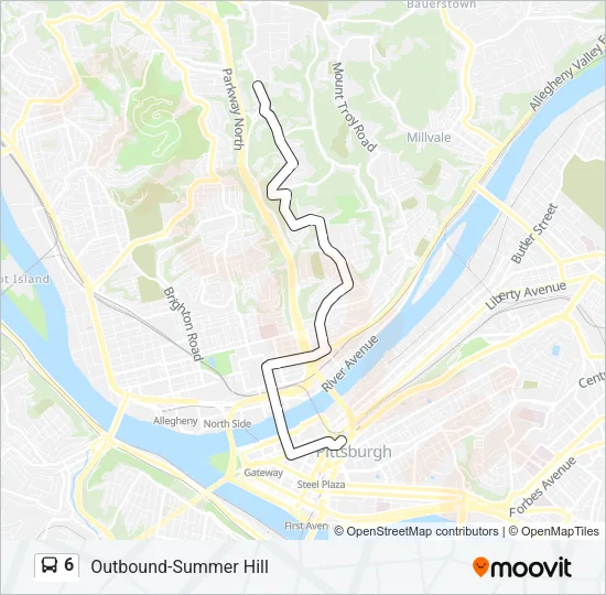 6 Bus Line Map