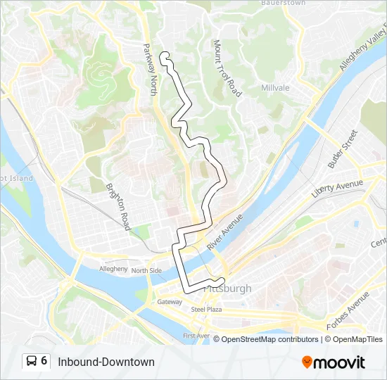 6 Bus Line Map