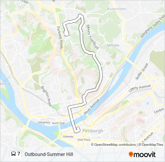 7 Bus Line Map