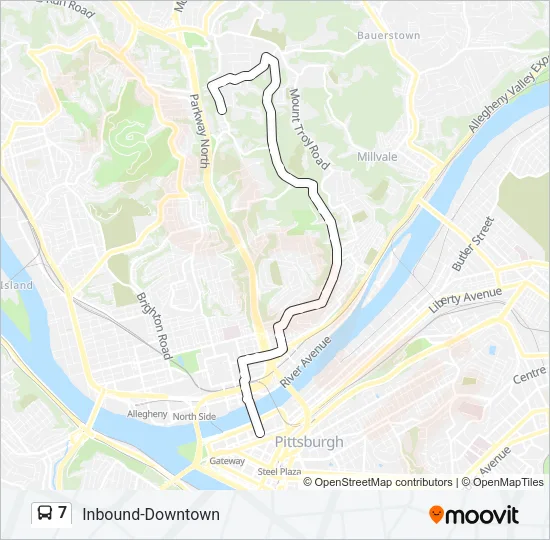 7 Bus Line Map