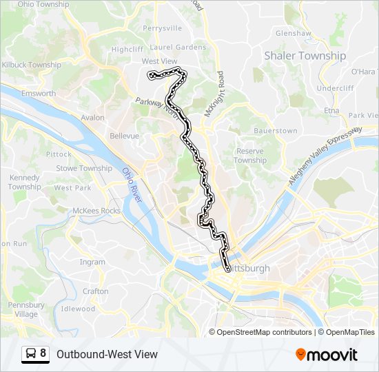 8 bus Line Map