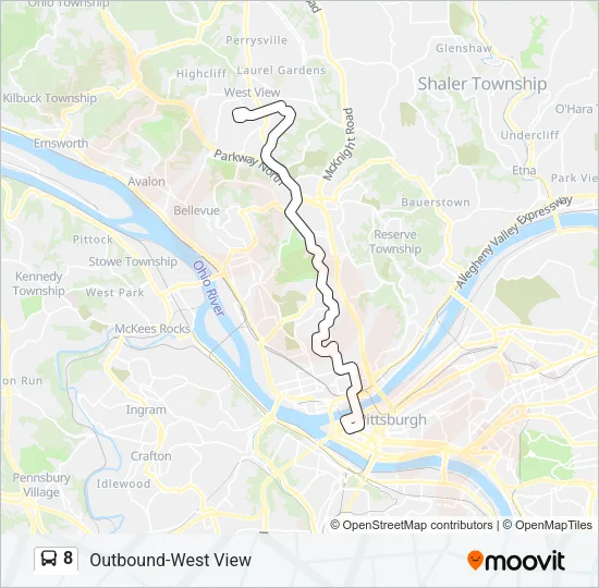 8 Bus Line Map