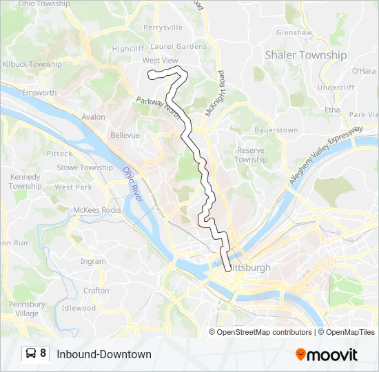 8 Bus Line Map