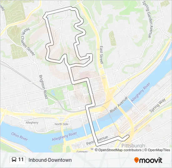 11 Bus Line Map