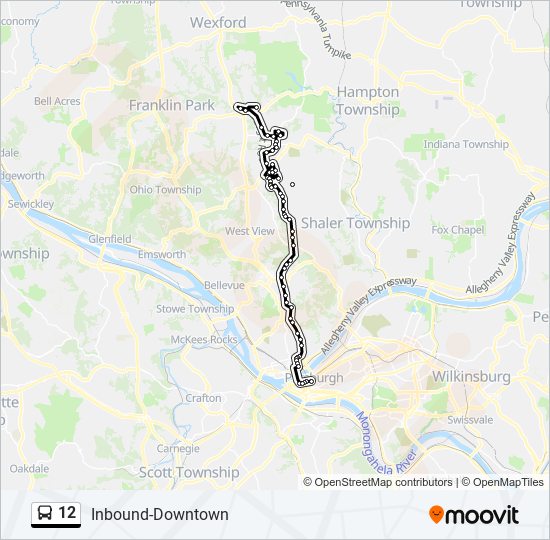 12 Bus Line Map