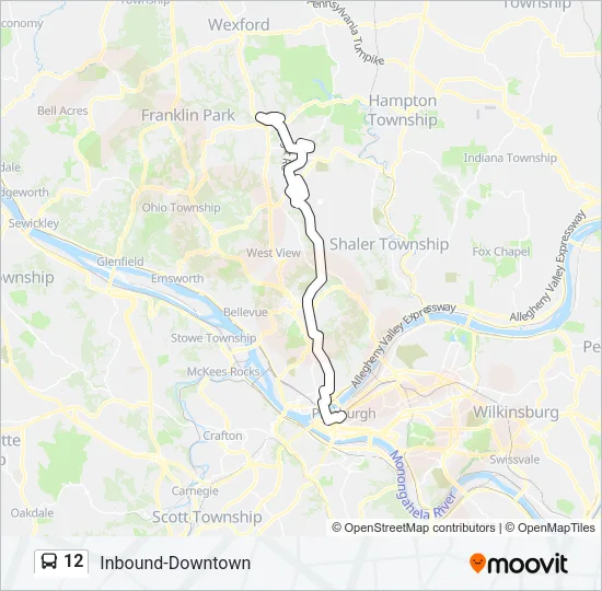 12 Bus Line Map