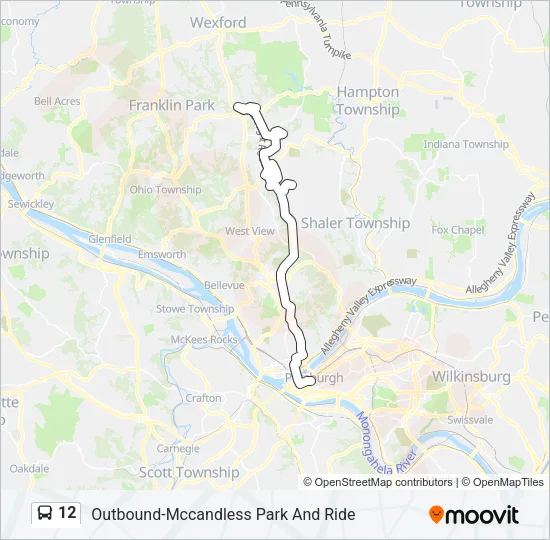 12 Bus Line Map