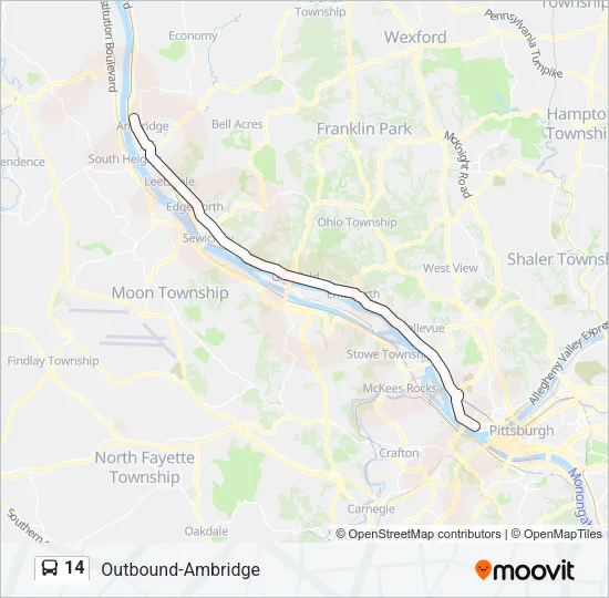 14 Bus Line Map
