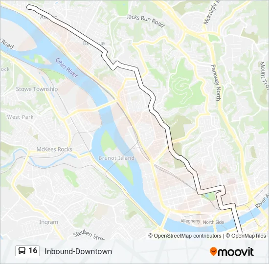 16 Bus Line Map