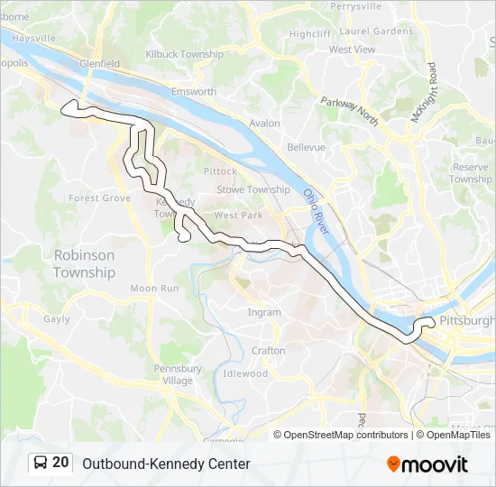 20 Bus Line Map