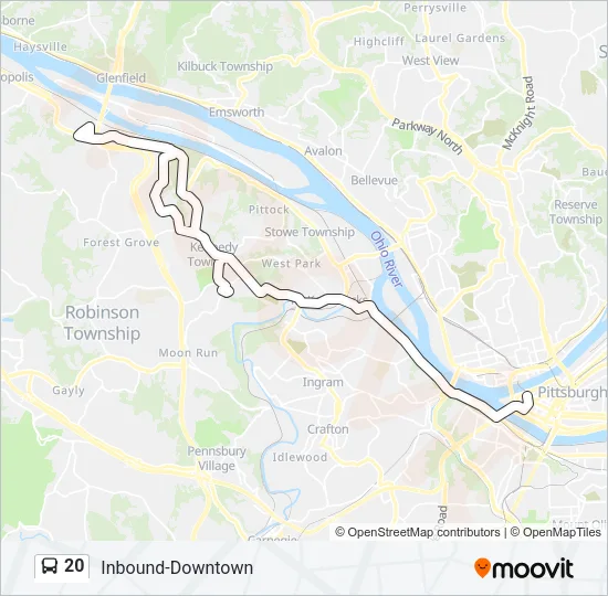 20 Bus Line Map