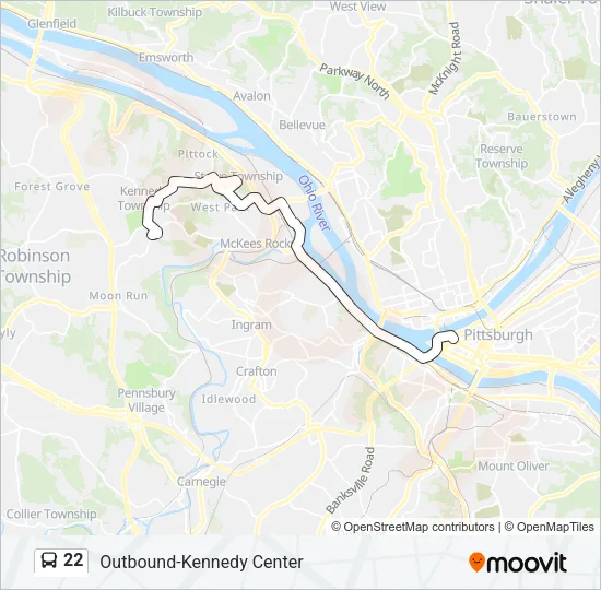 22 Bus Line Map