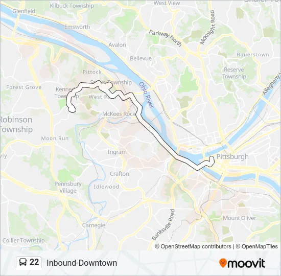 22 Bus Line Map