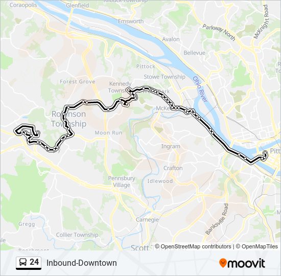 24 bus Line Map