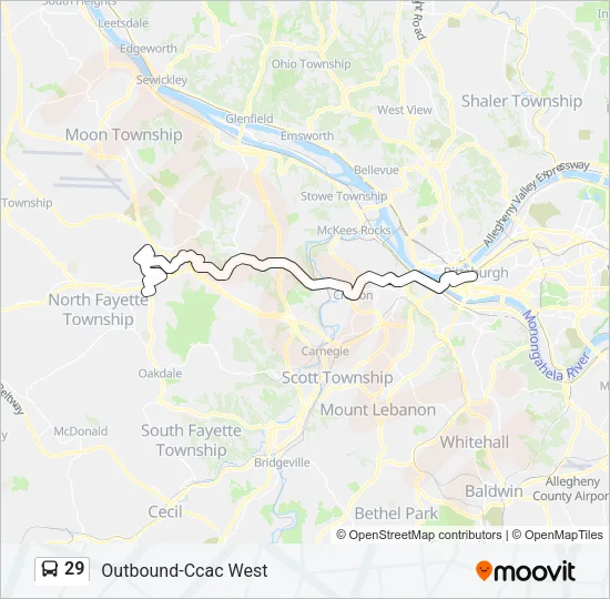 29 Bus Line Map