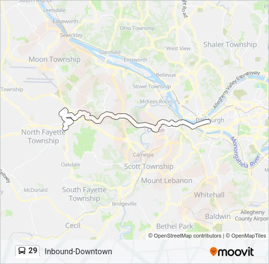 29 Bus Line Map