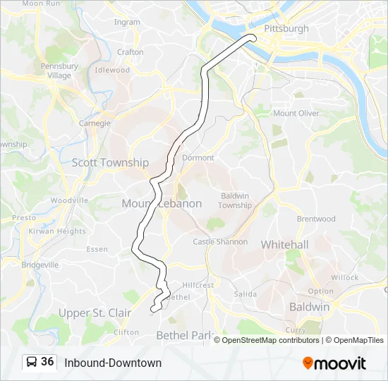 36 Bus Line Map