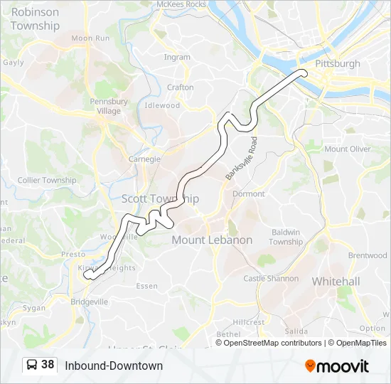 38 Bus Line Map