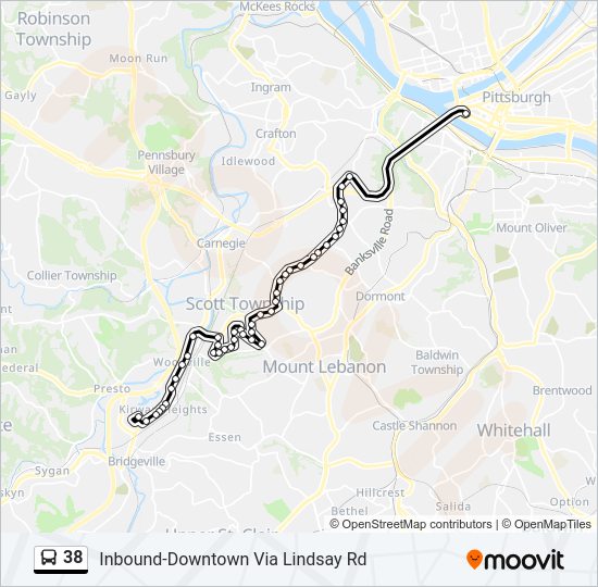 38 Bus Line Map