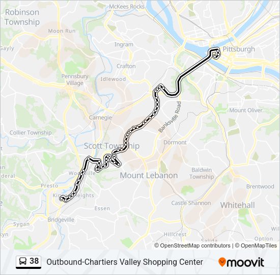 38 Bus Line Map