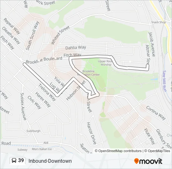 39 Bus Line Map