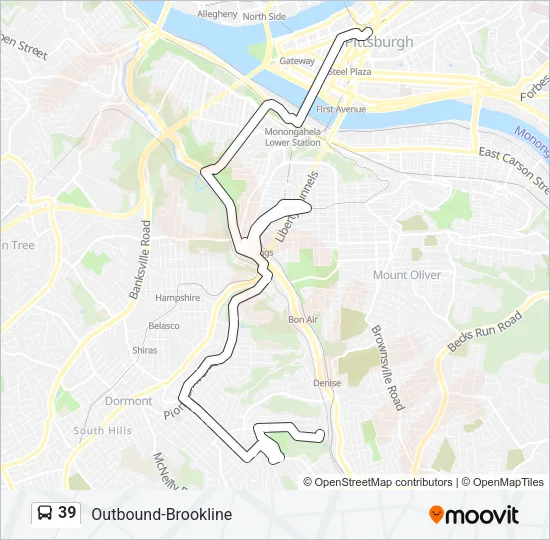 39 Bus Line Map