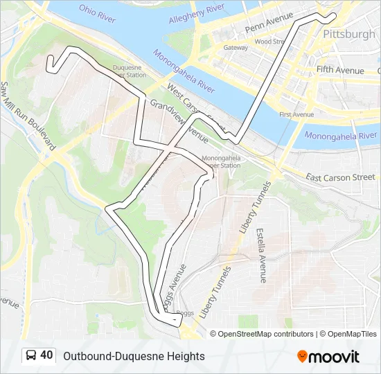 40 Bus Line Map