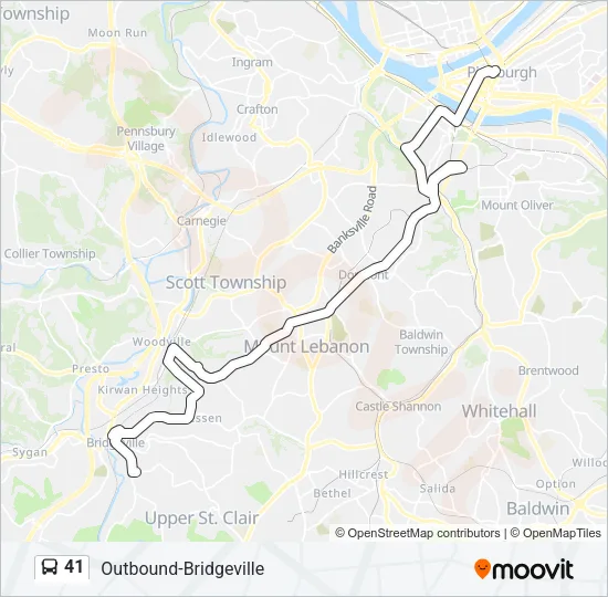 41 Bus Line Map