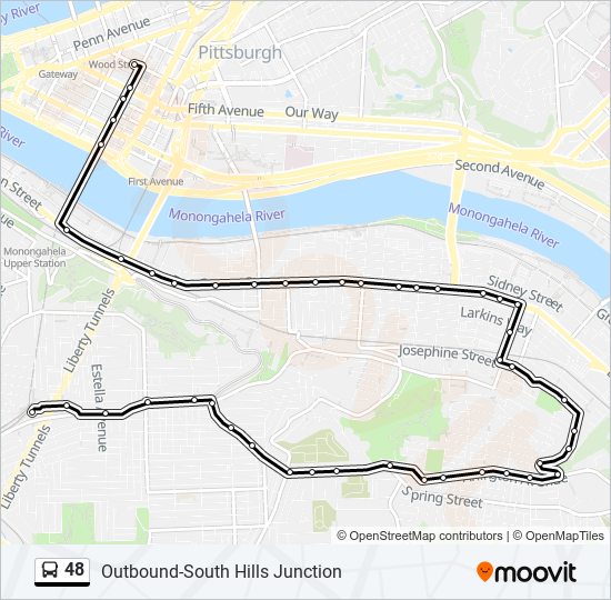 Mapa de 48 de autobús