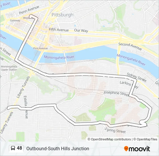 48 Bus Line Map