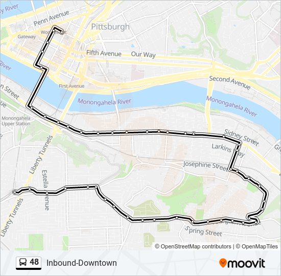 48 bus Line Map