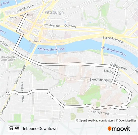 48 Bus Line Map