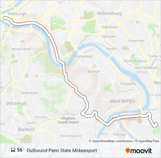 56 Bus Line Map