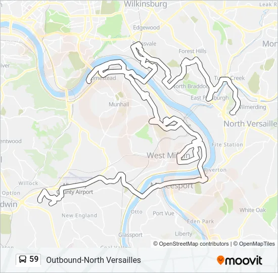 59 Bus Line Map