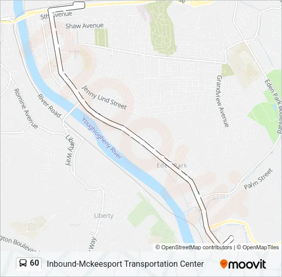 60 Bus Line Map