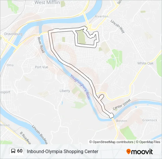 60 Bus Line Map