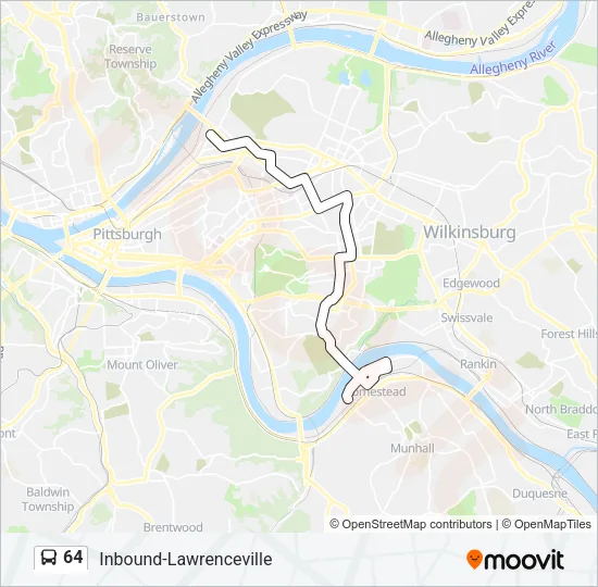 64 Bus Line Map