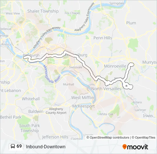 69 Bus Line Map