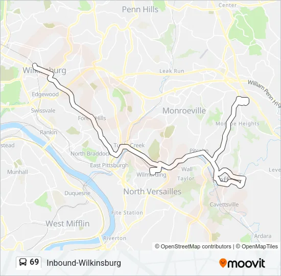 69 Bus Line Map