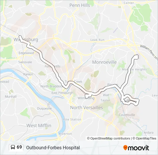 69 Bus Line Map