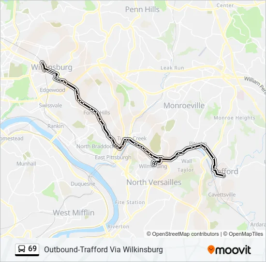 69 Bus Line Map