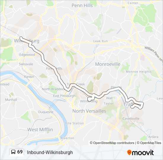 69 Bus Line Map