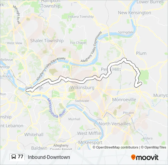 77 Bus Line Map