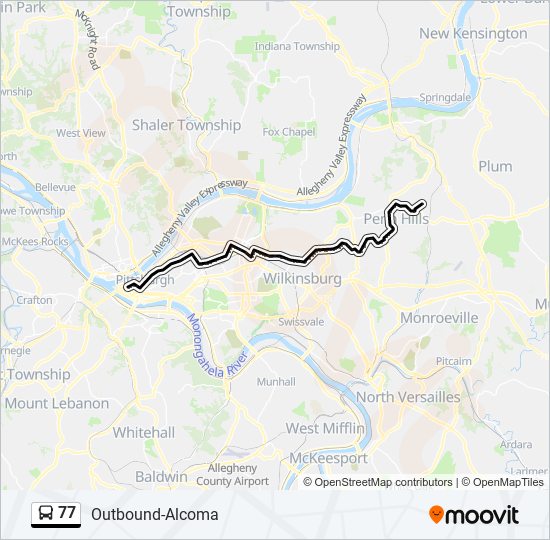 Ruta 77: horarios, paradas y mapas - Outbound-Alcoma (Actualizado)