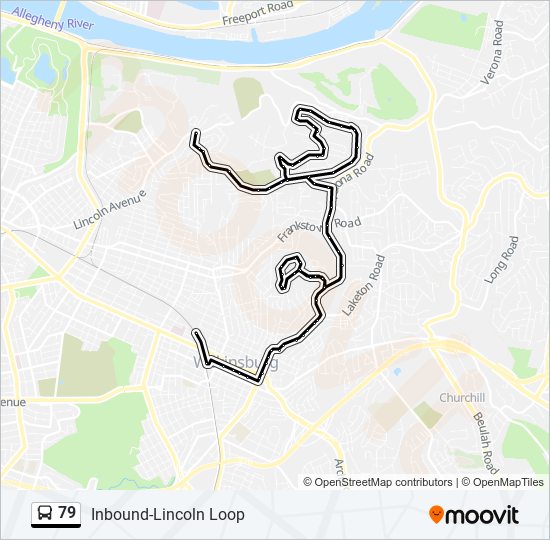 Mapa de 79 de autobús